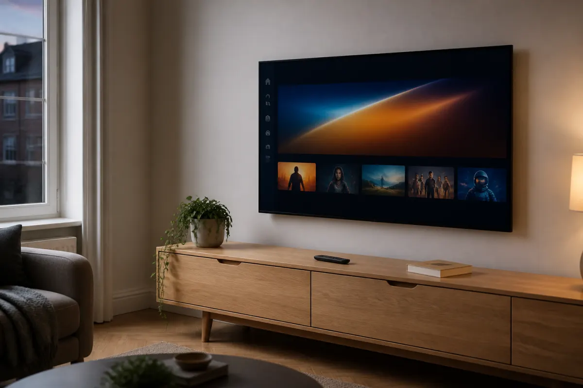 Living room TV ready for Skyglass setup